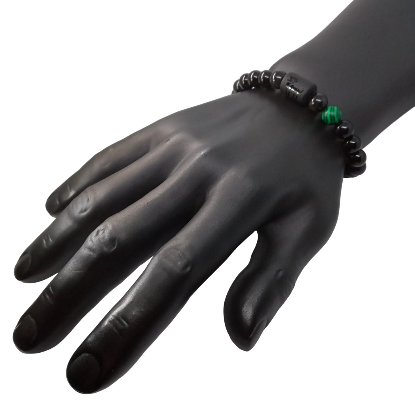 Pulsera Hombre Zodiaco Aries Cuarzo Ágata y Malaquita