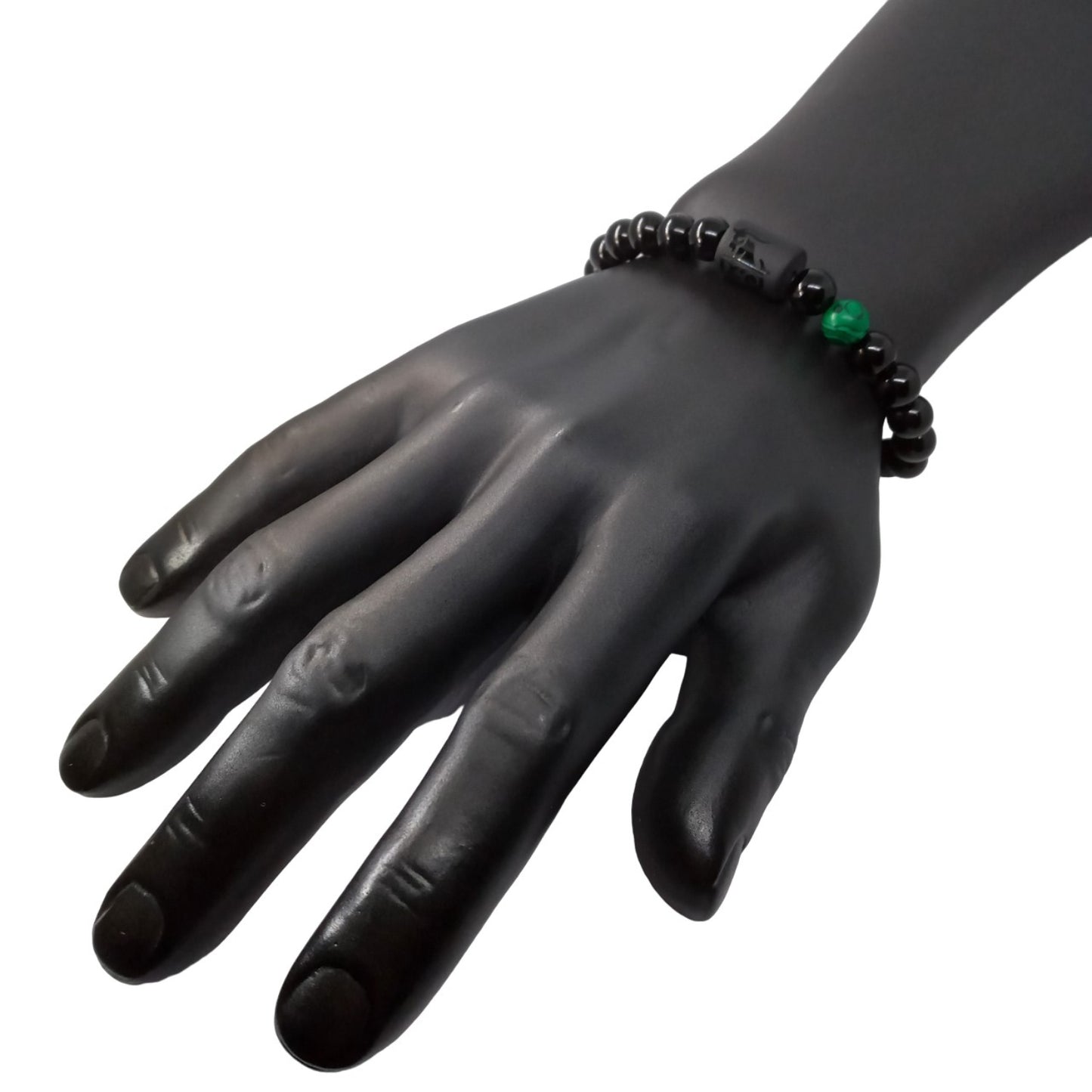 Pulsera Hombre Zodiaco Capricornio Cuarzo Ágata y Malaquita
