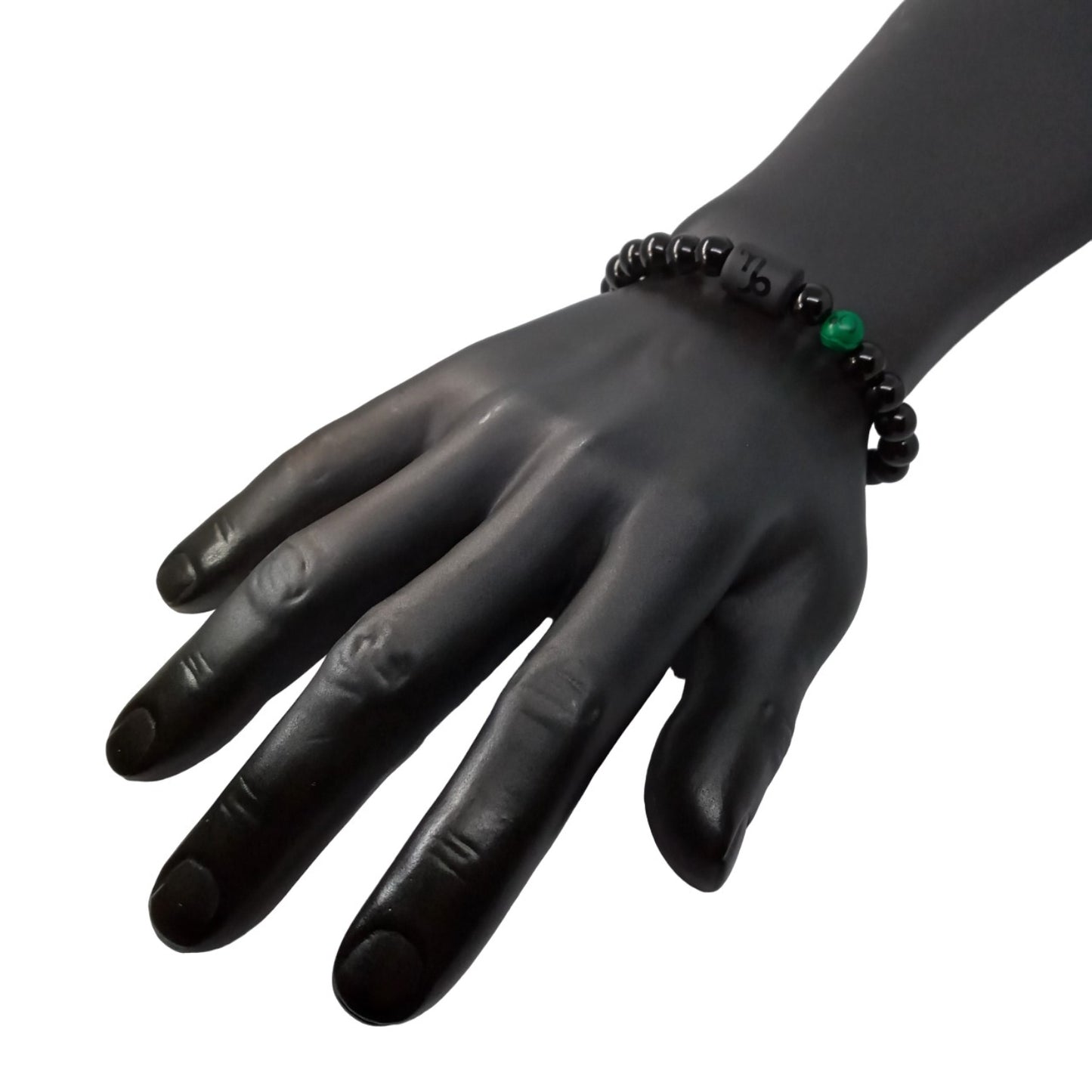 Pulsera Hombre Zodiaco Capricornio Cuarzo Ágata y Malaquita
