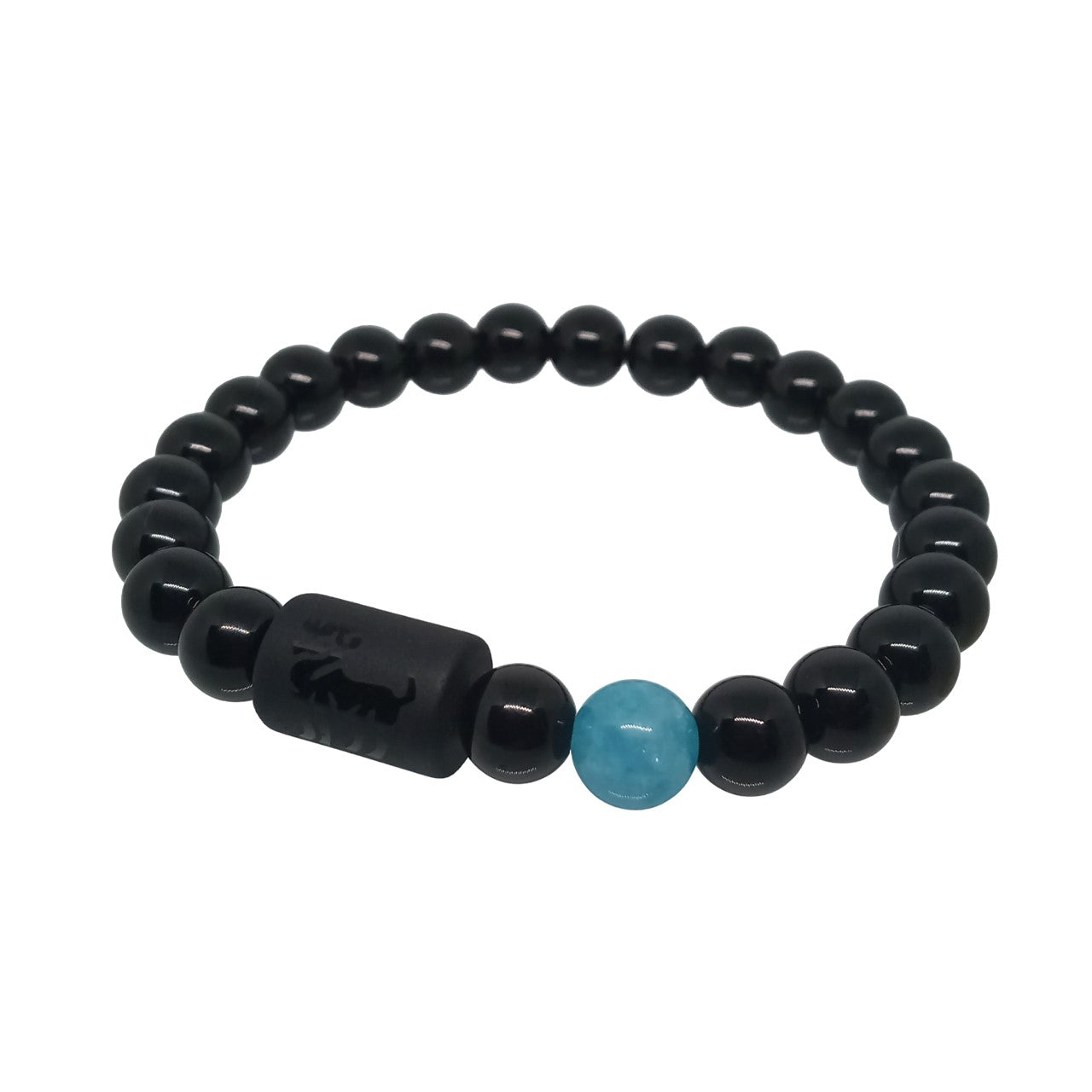 Pulsera Hombre Zodiaco Aries Cuarzo Ágata y Calcedonia
