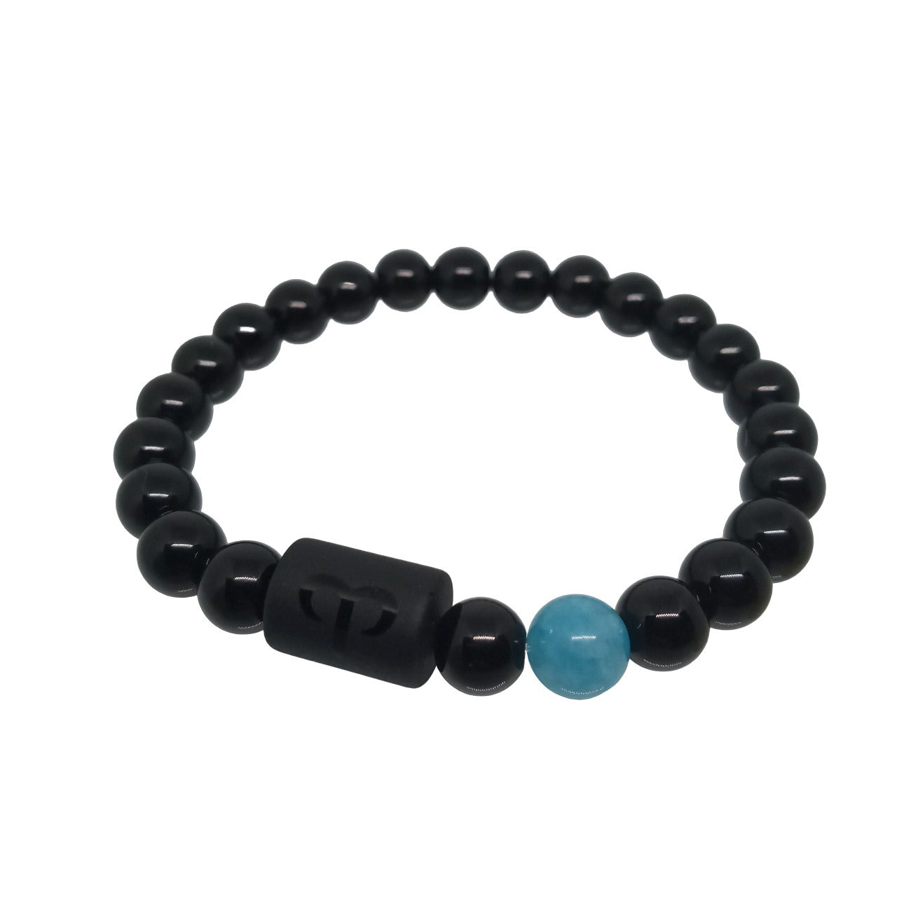 Pulsera Hombre Zodiaco Aries Cuarzo Ágata y Calcedonia