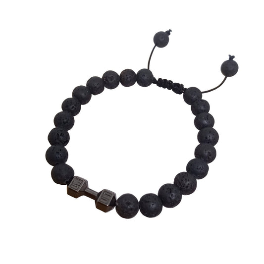 Pulsera Energética Hombre Mancuerna Gym Piedras Naturales