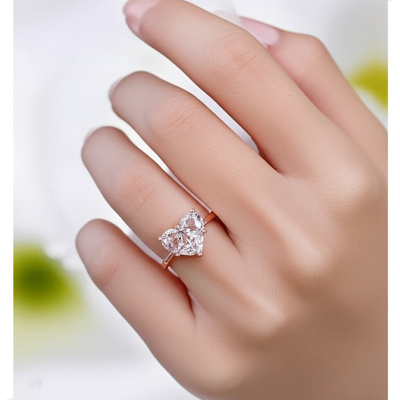 Anillo Corazon Brillante