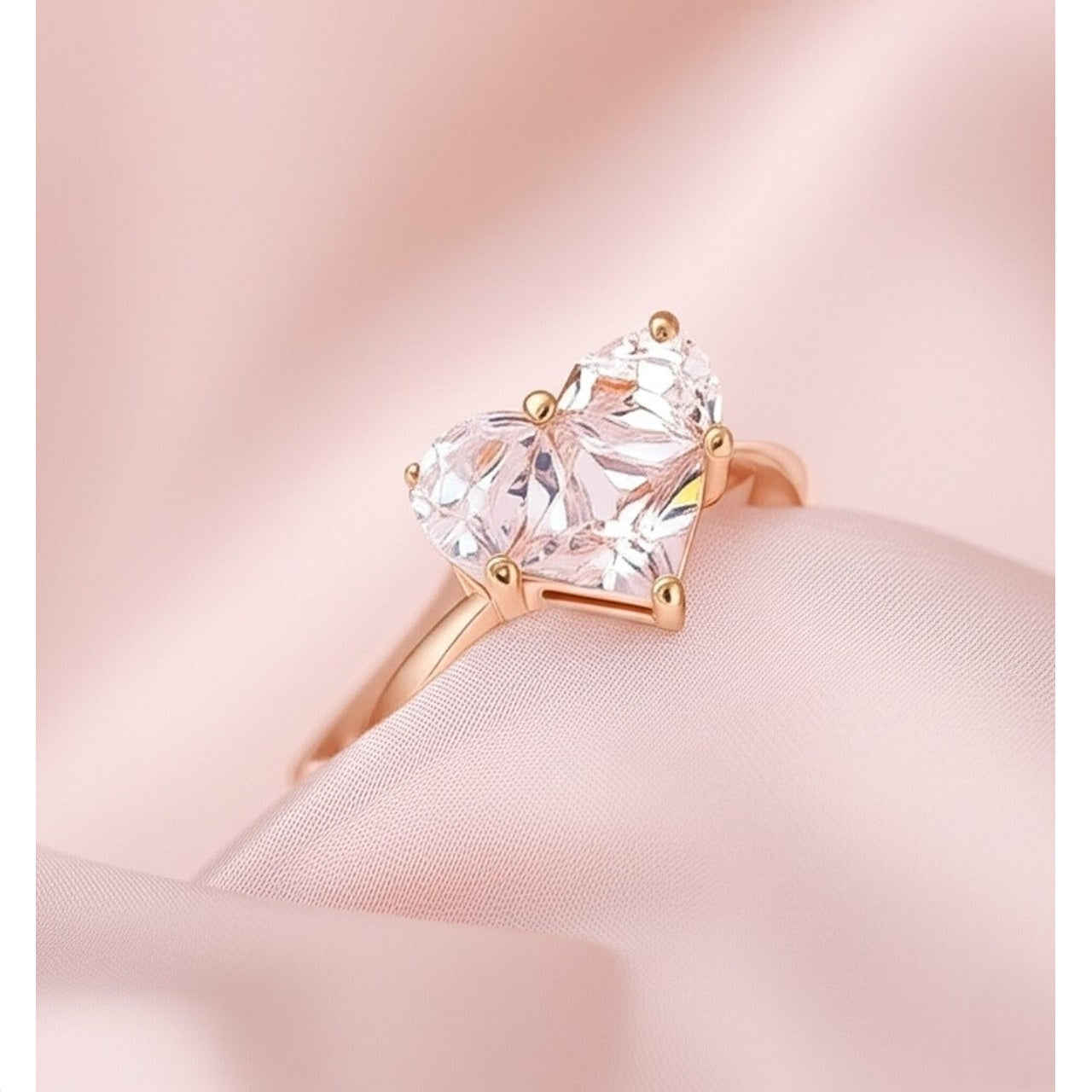 Anillo Mujer Corazón Brillante