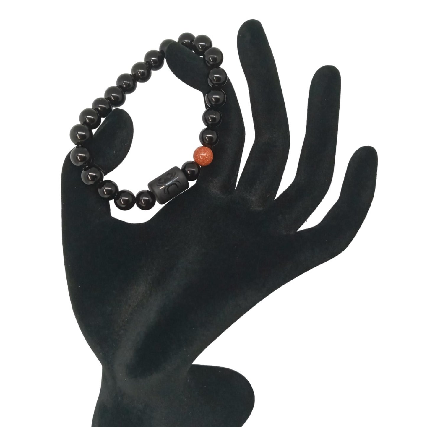 Pulsera Mujer Zodiaco Cáncer Cuarzo Ágata y Arenisca