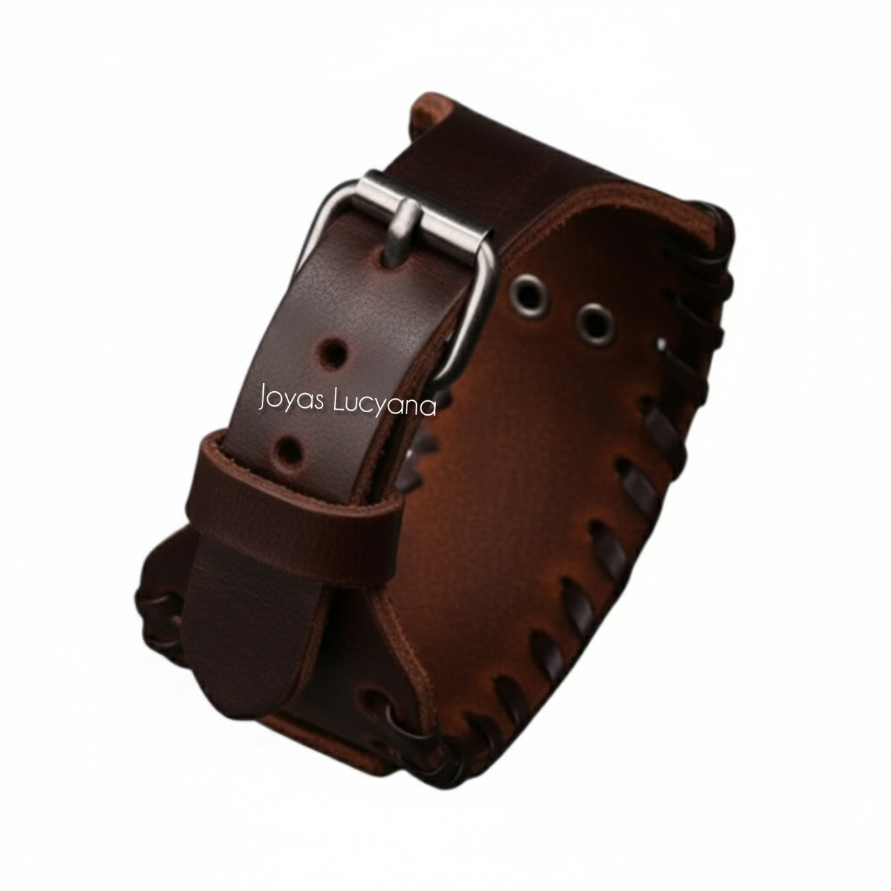 Brazalete para Hombre de Kolovrat Vikingo con Cuero Marrón