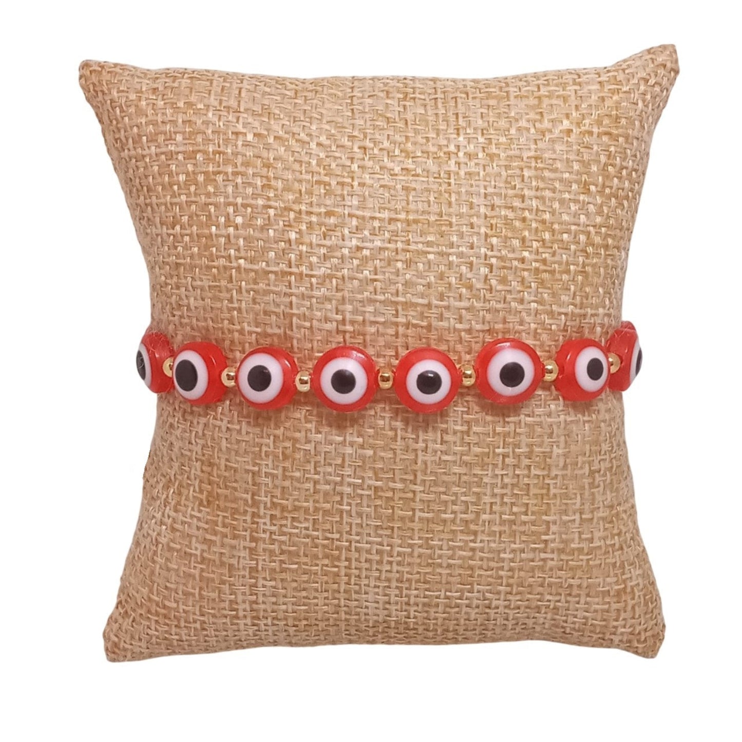 Pulsera Hilo Mujer con Ojo Turco rojo