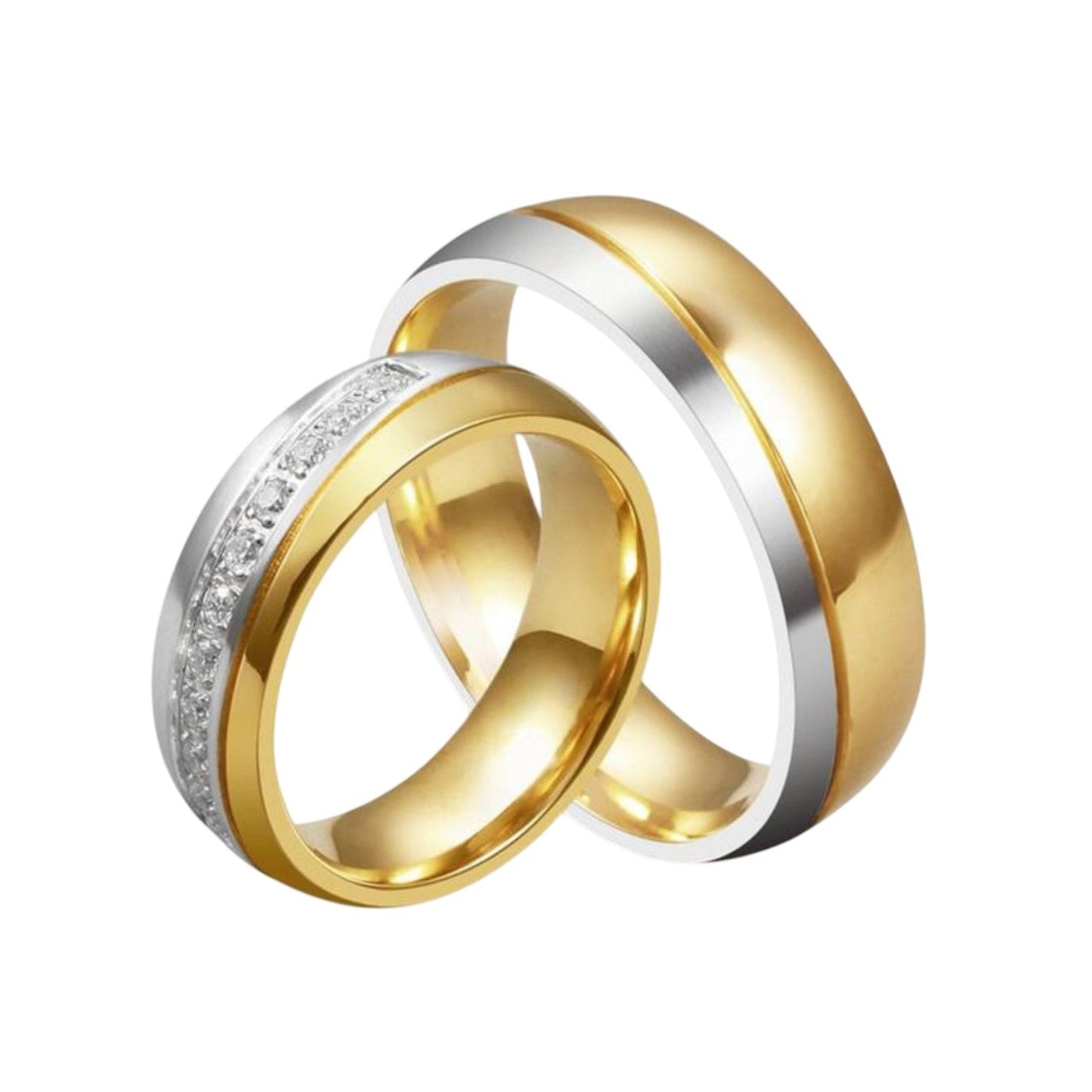 Juego de Aros para Matrimonio Parejas Enchapados en 0ro