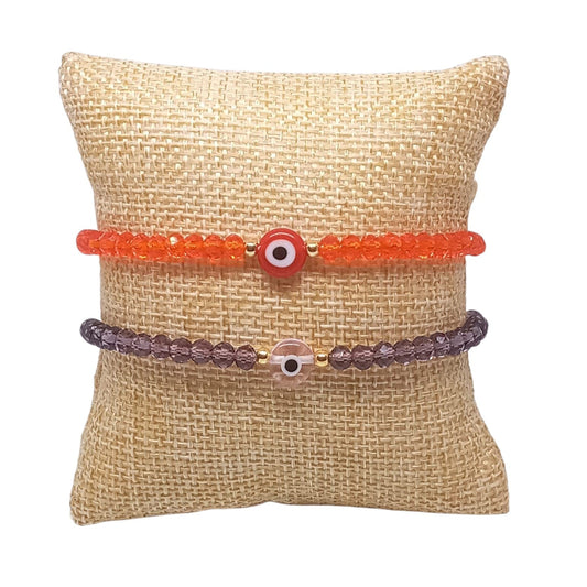 Pulseras para Compartir de Ojo Turco y Cristal de Murano de Joyas Lucyana