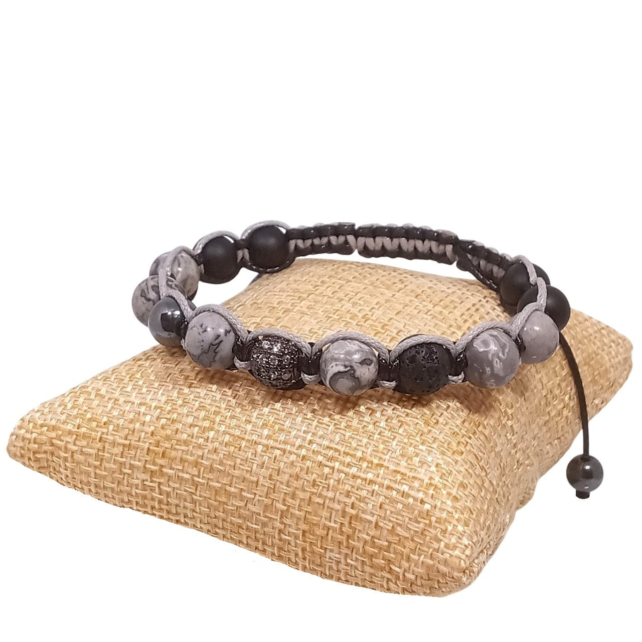Pulsera Protección y Energética Hombre Cristal Piedras Naturales