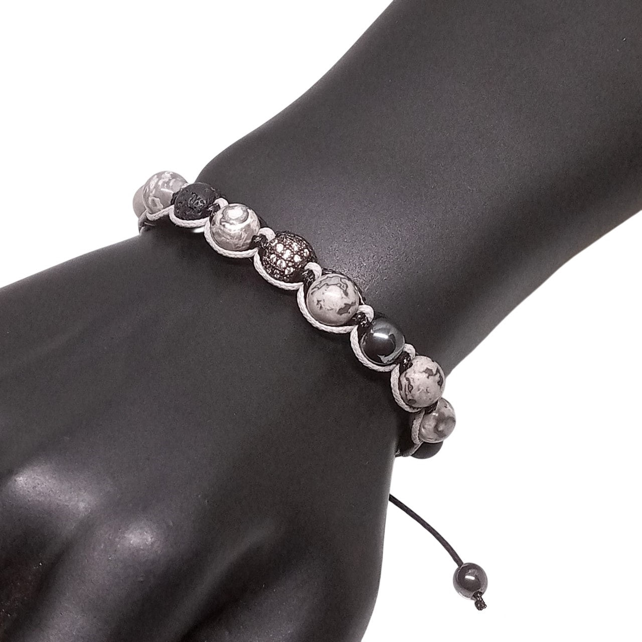 Pulsera Protección y Energética Hombre Cristal Piedras Naturales