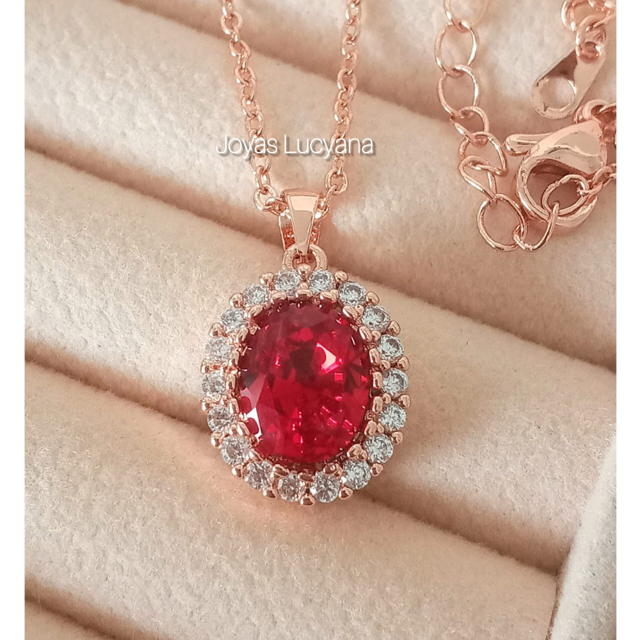 Collar para Mujer de Cristal Austríaco rojo