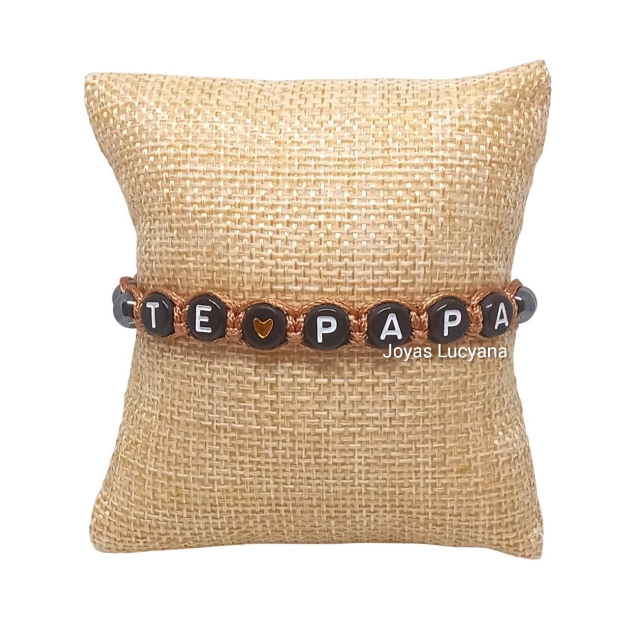 Pulsera Hombre Frase Te Amo Papá de Joyas Lucyana