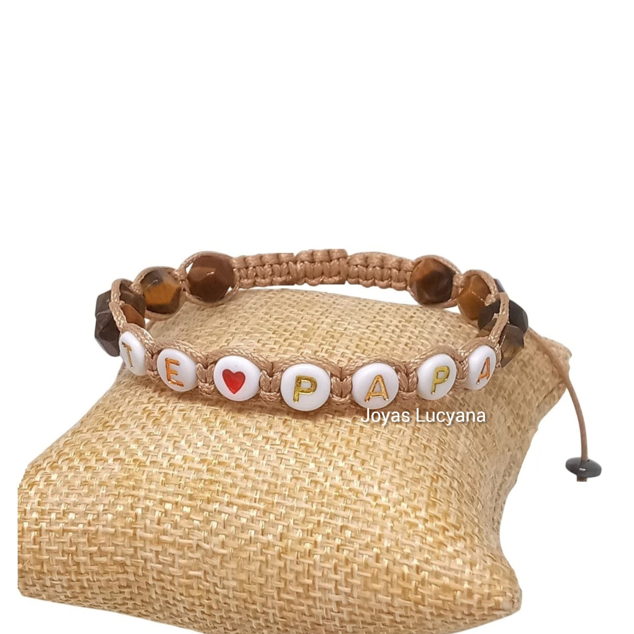 Pulsera Hombre Frase Te Amo Papá de Joyas Lucyana