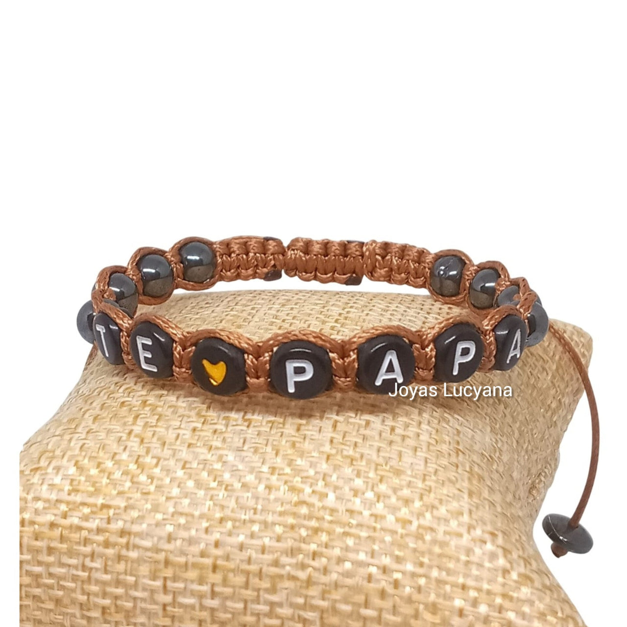 Pulsera Hombre Frase Te Amo Papá de Joyas Lucyana