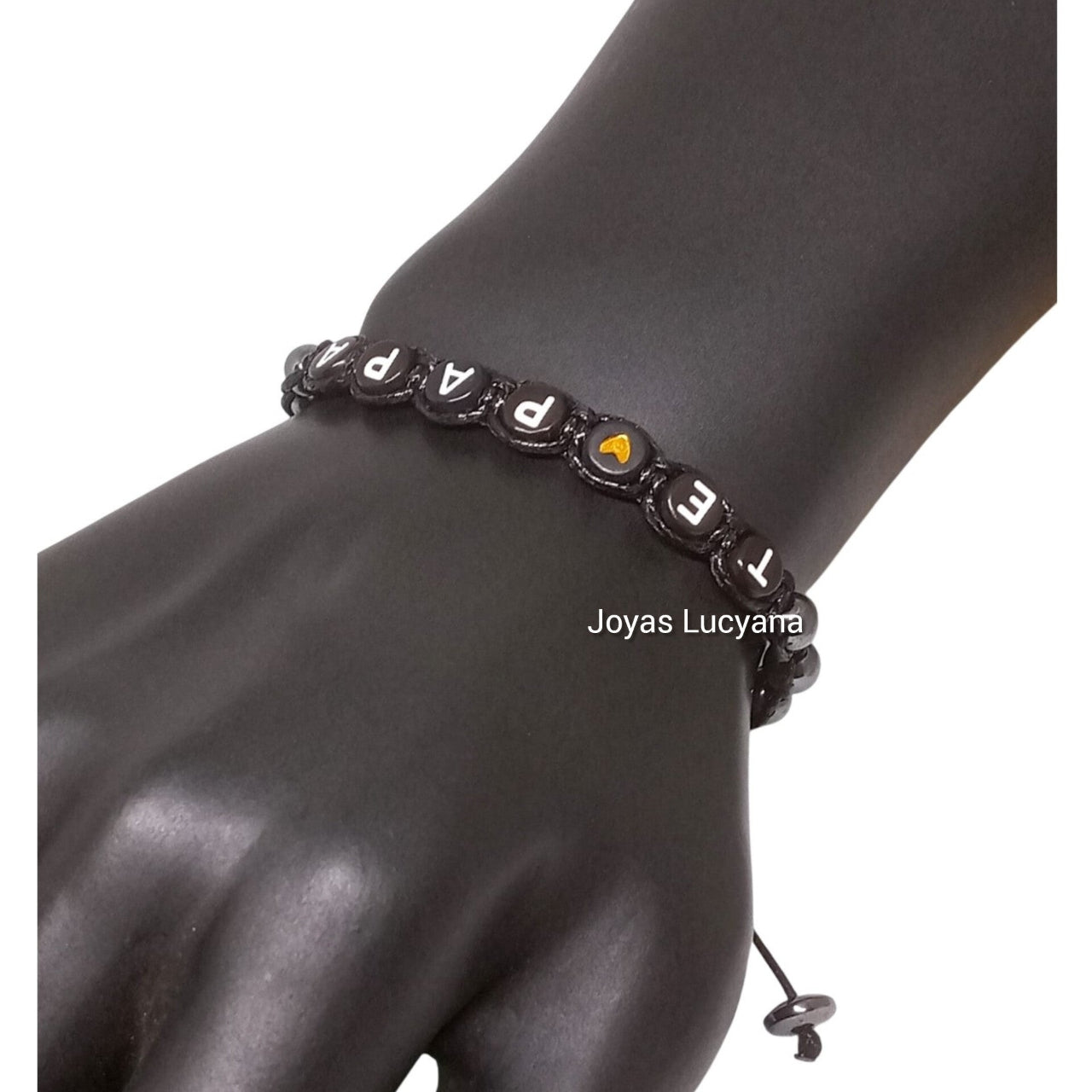 Pulsera Hombre Frase Te Amo Papá de Joyas Lucyana