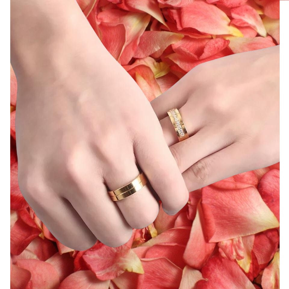 Juego de Aros Matrimonio Parejas Enchapados en 0ro