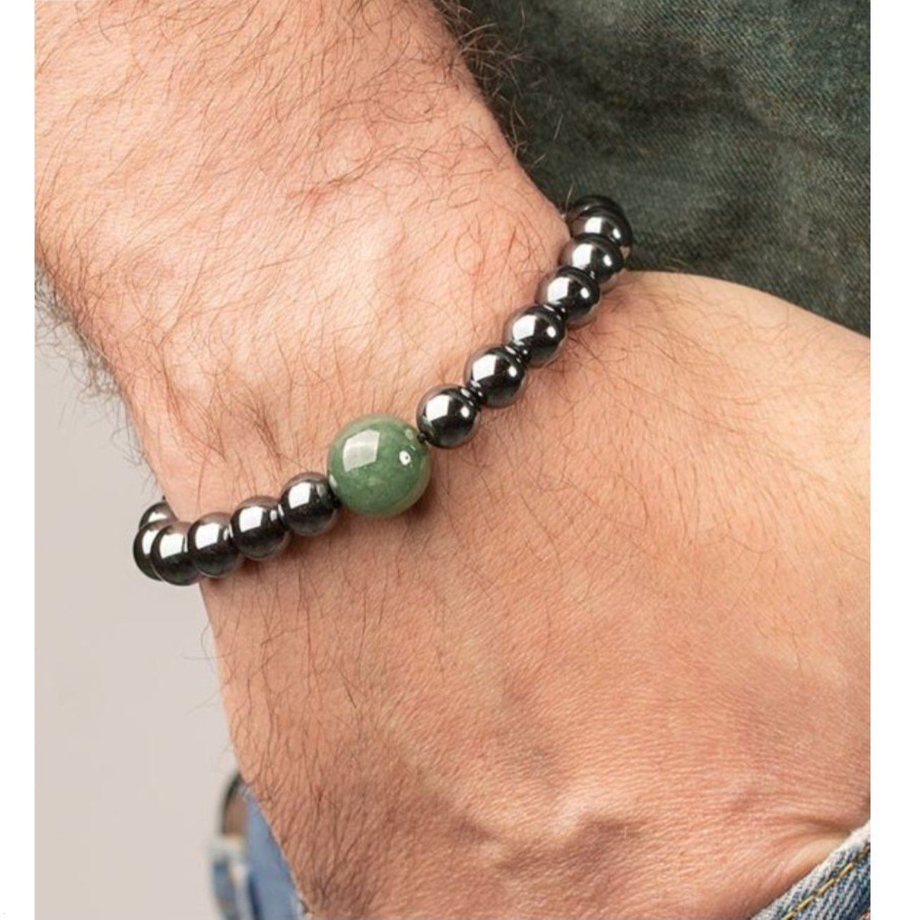 Pulsera Hombre Protección y Energía Piedras Naturales