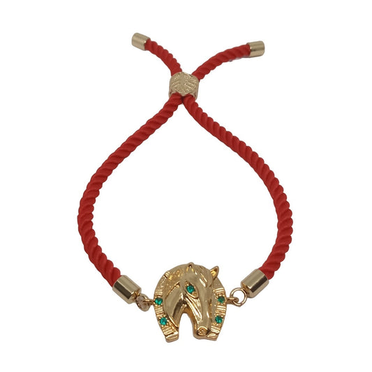 Pulsera para Mujer de Hilo Rojo con dije de Caballo