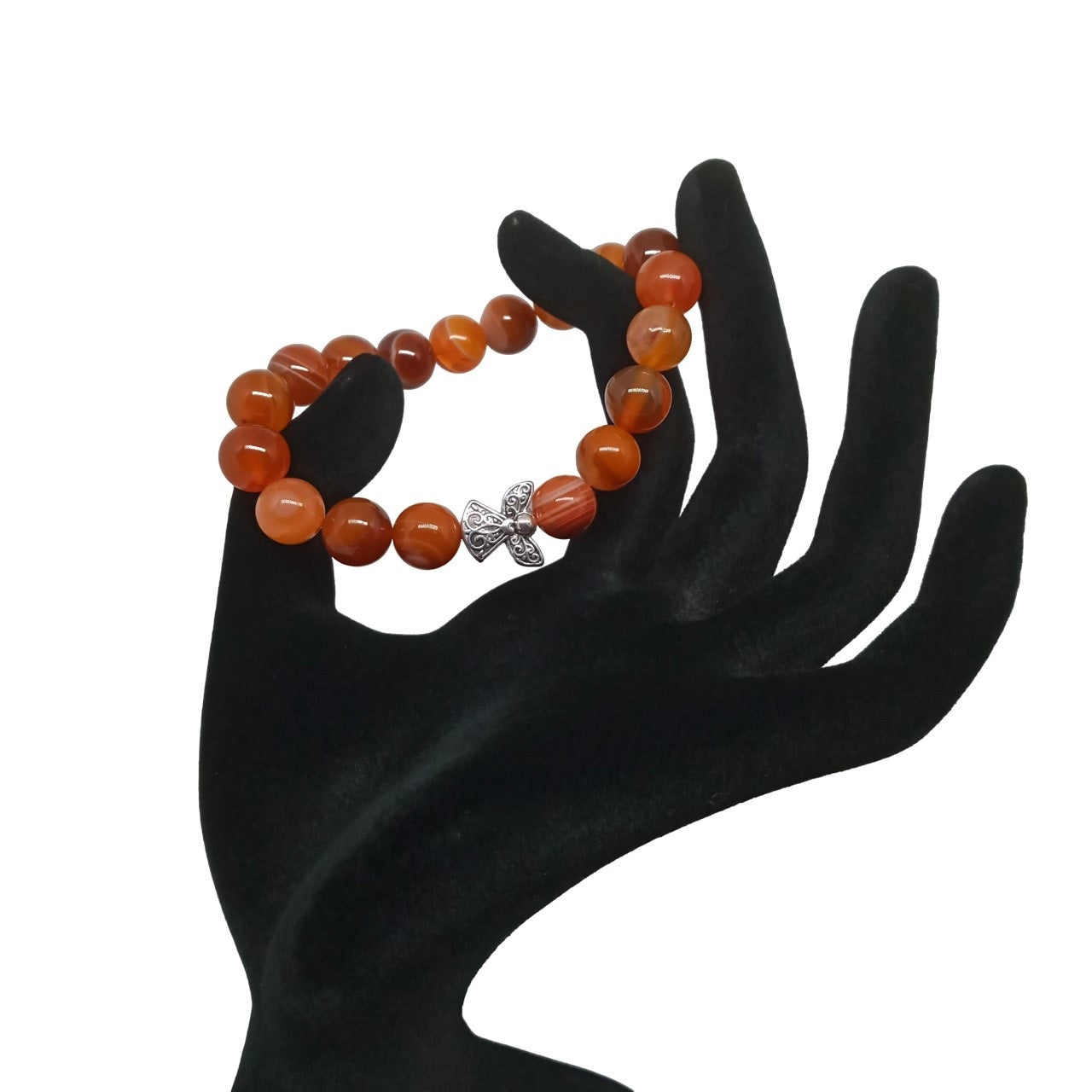 Pulsera para Mujer de ángel con Ágata naranja