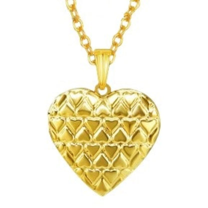 Collar Portafoto de Corazón para Mujer Bañado en Oro Amarillo