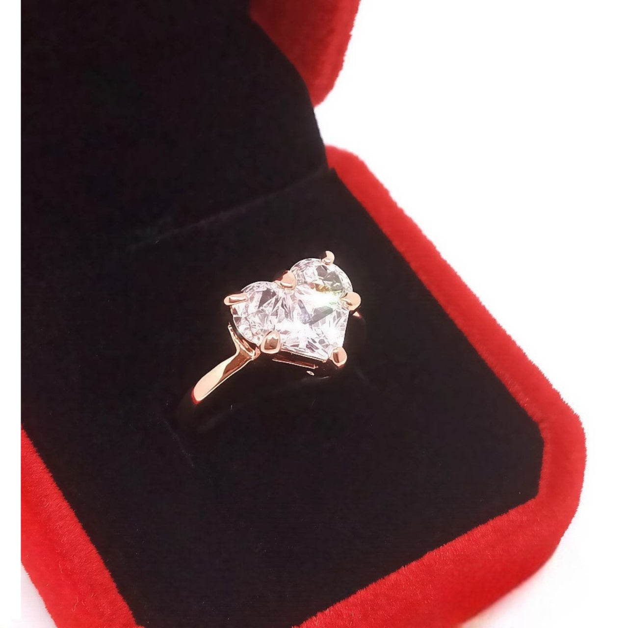 Anillo Mujer Corazón Brillante
