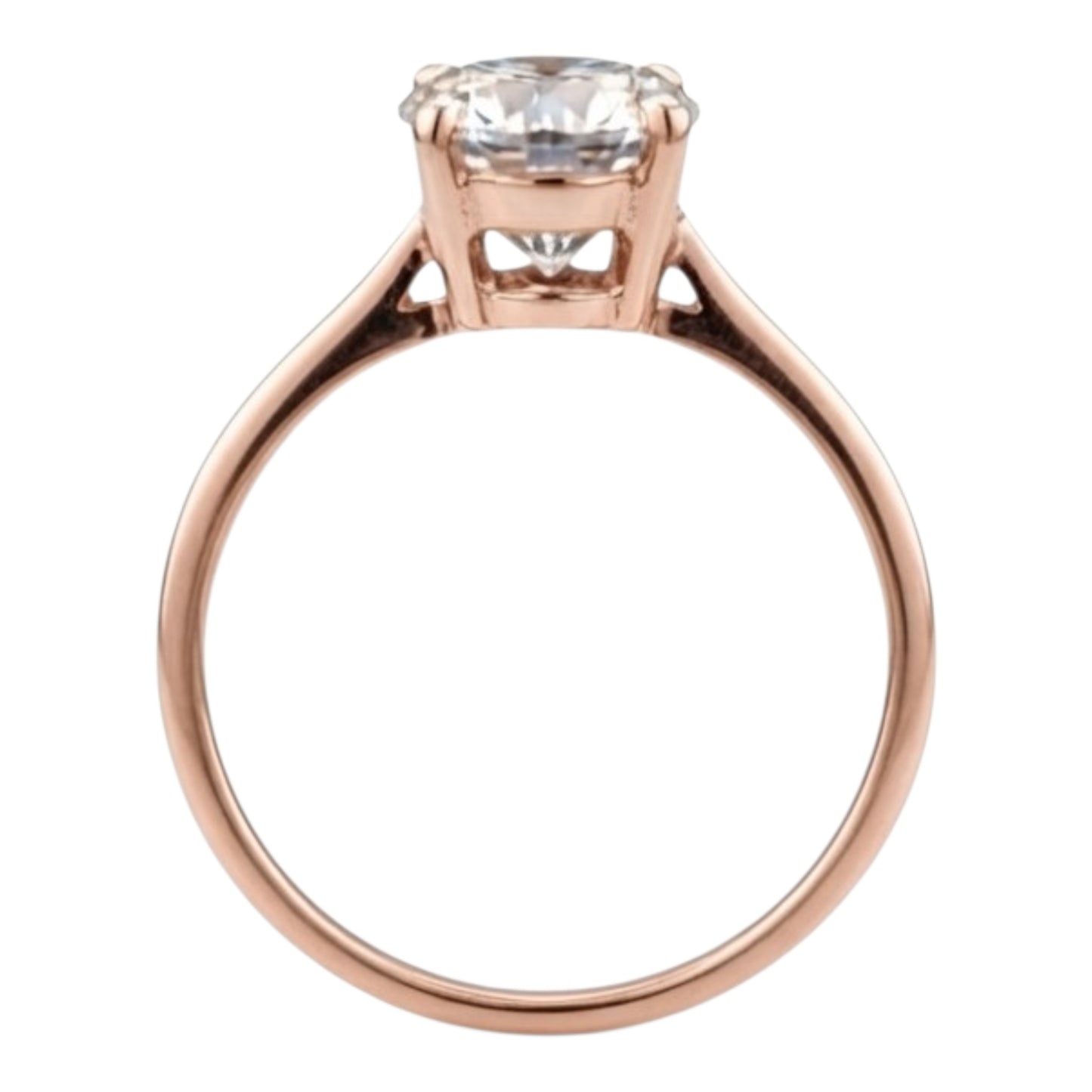 Anillo de Compromiso Solitario Resplandeciente Dorado de Joyas Lucyana