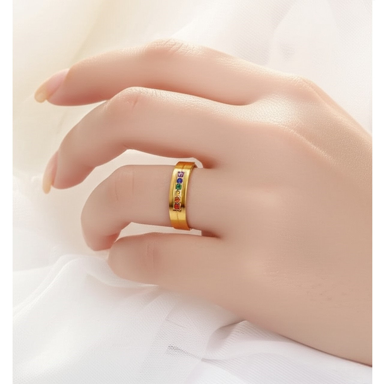 Aros de Matrimonio Arcoiris de Joyas Lucyana