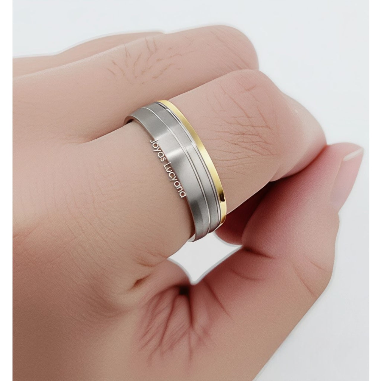 Aro para Hombre Plateado de Joyas Lucyana