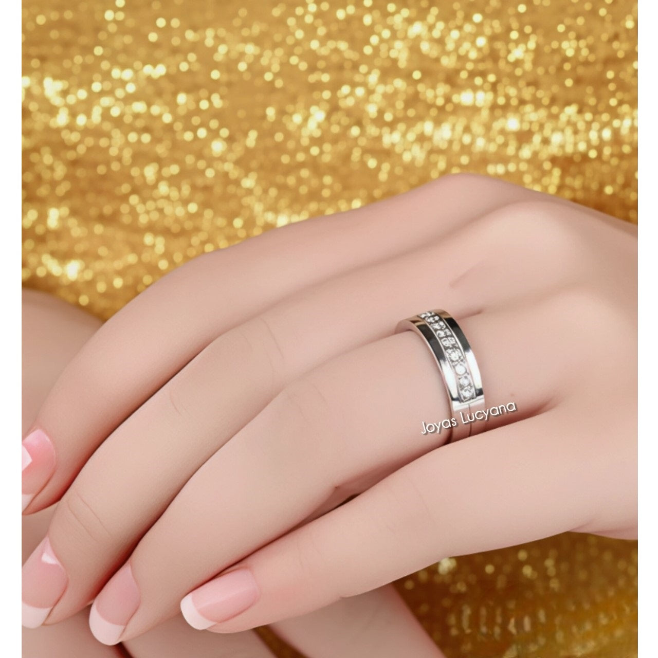 Juego de Aros de Matrimonio de Joyas Lucyana