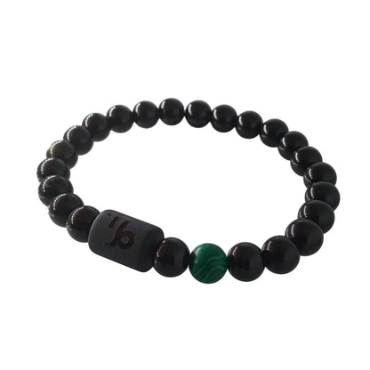 Pulsera para hombre de signo zodiacal Capricornio con Cuarzo Ágata y Malaquita