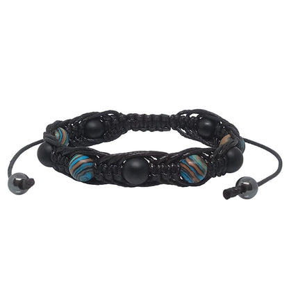 Pulsera para Hombre con Cuarzo Ónix y Hematita