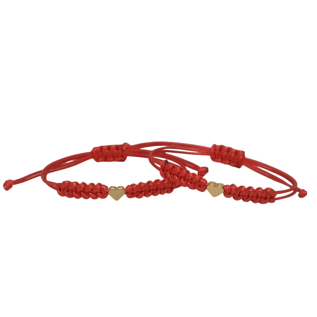 Set de Pulseras para compartir en Hilo Rojo con Corazón, Pareja, Amigas