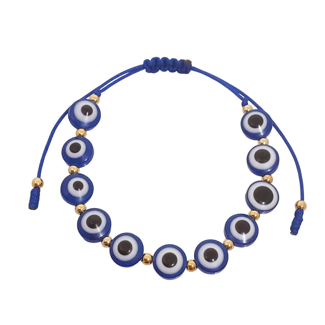 Pulsera de hilo para Mujer con Ojo Turco azul