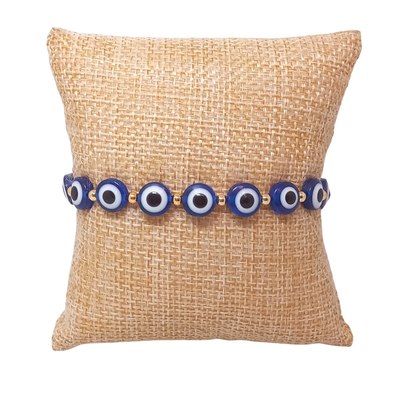 Pulsera de hilo para Mujer con Ojo Turco azul