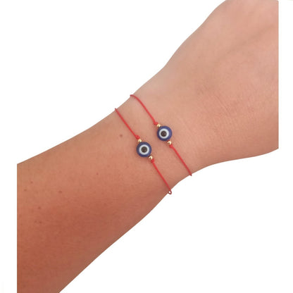 Set de Pulseras de hilo rojo con Ojo Turco