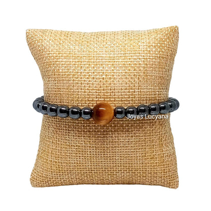 Pulsera Hombre Protección y Energía Piedras Naturales