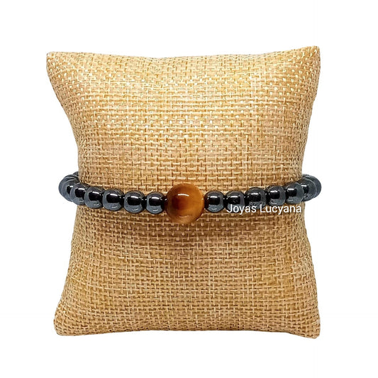 Pulsera Hombre Protección y Energía Piedras Naturales