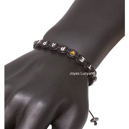 Pulsera Hombre Frase Te Amo Papá de Joyas Lucyana