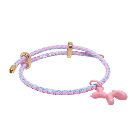 Pulsera Trenzada para Mujer con dije de Perrito