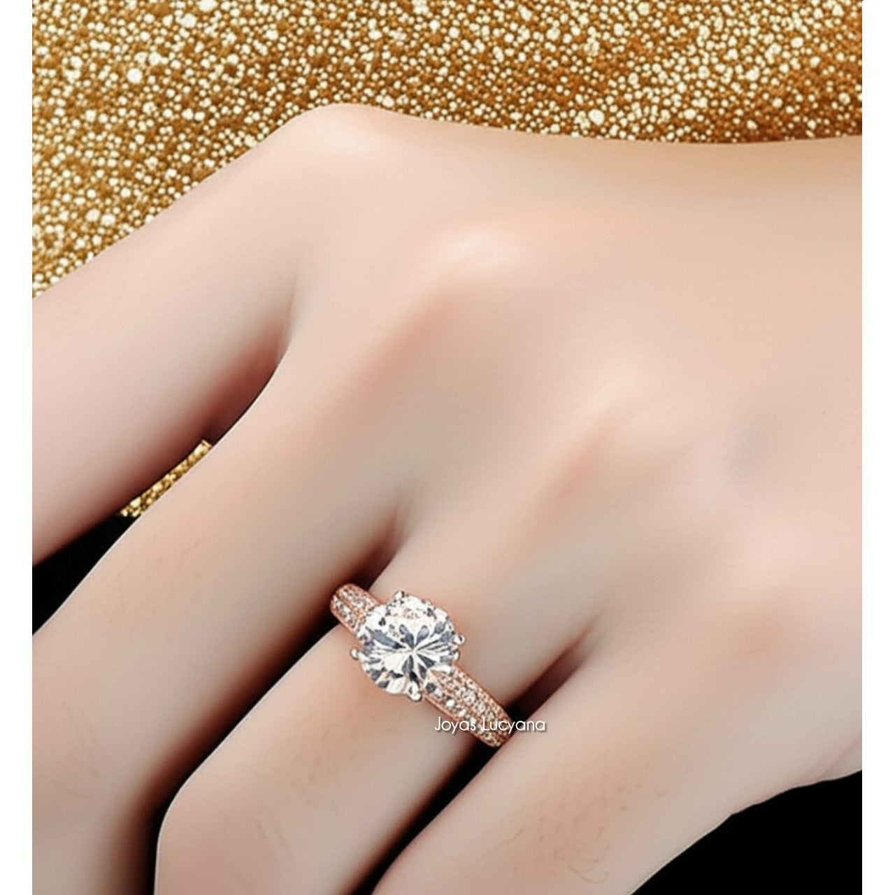 Anillo de Compromiso con Zirconio de Joyas Lucyana