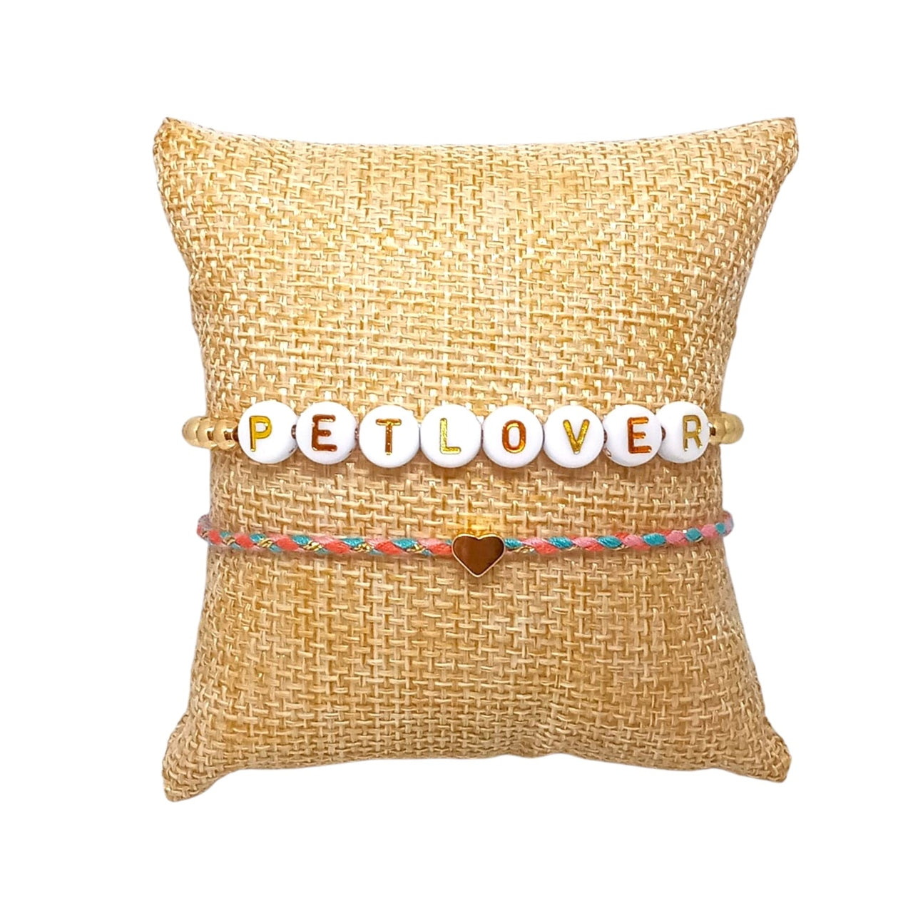 Set de Pulsera de hilo para Mujer Petlover y Corazón