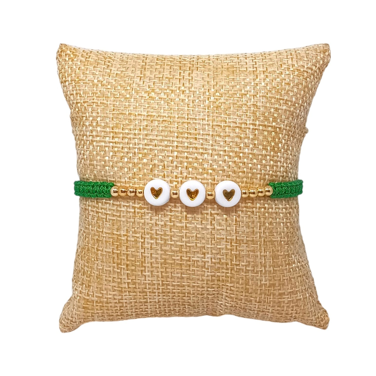 Pulsera para Mujer de hilo con Corazones
