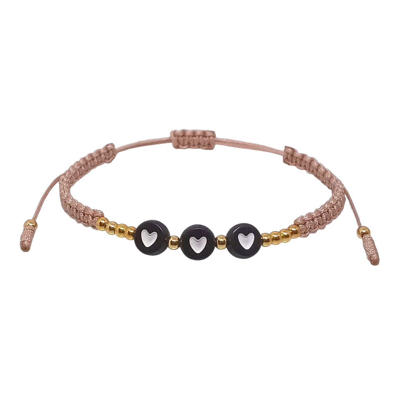 Pulsera para Mujer de hilo con Corazones
