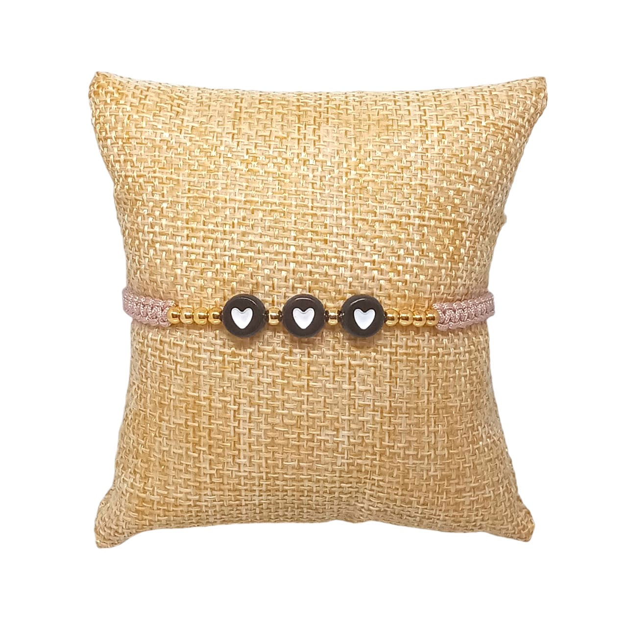 Pulsera para Mujer de hilo con Corazones