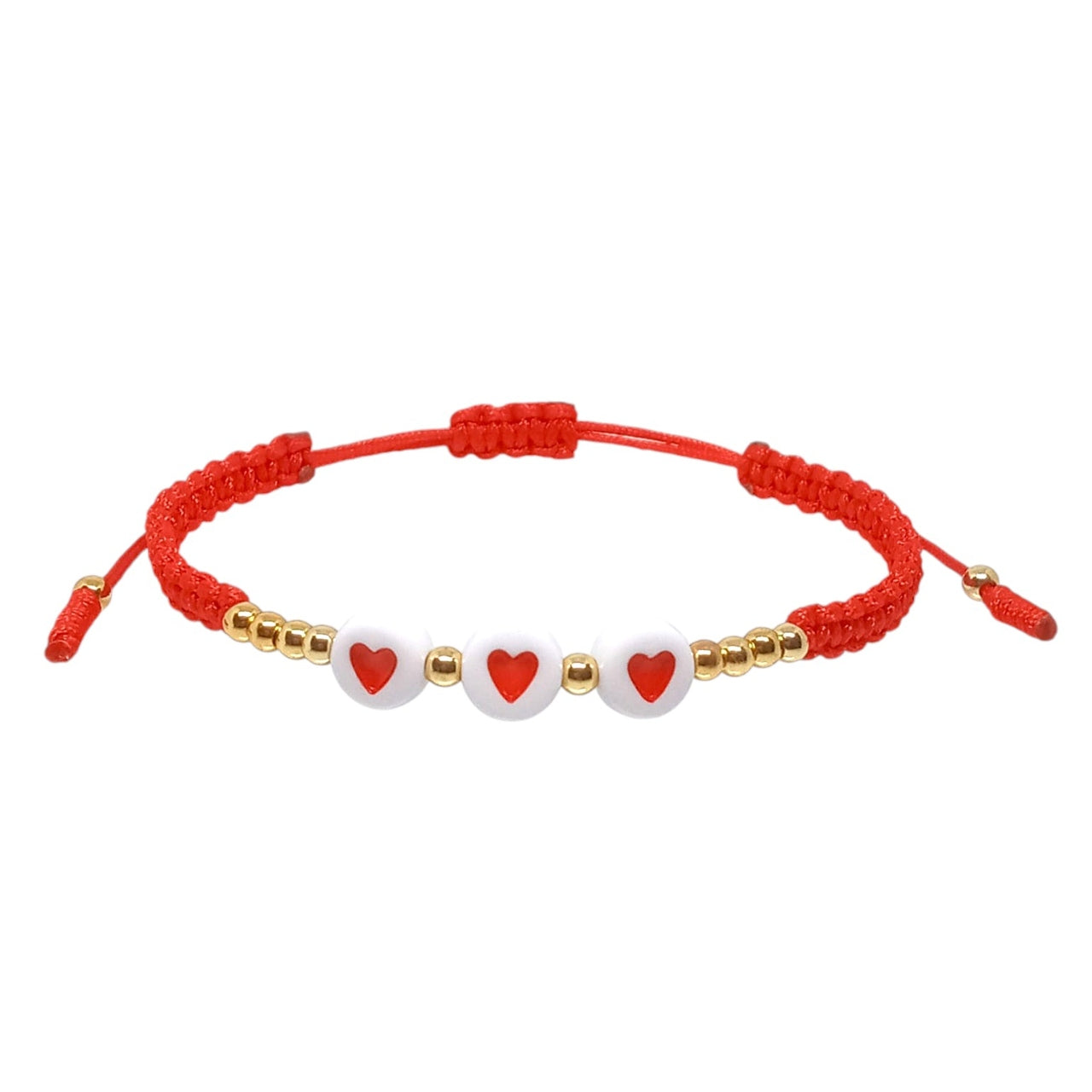 Pulsera para Mujer de hilo con Corazones