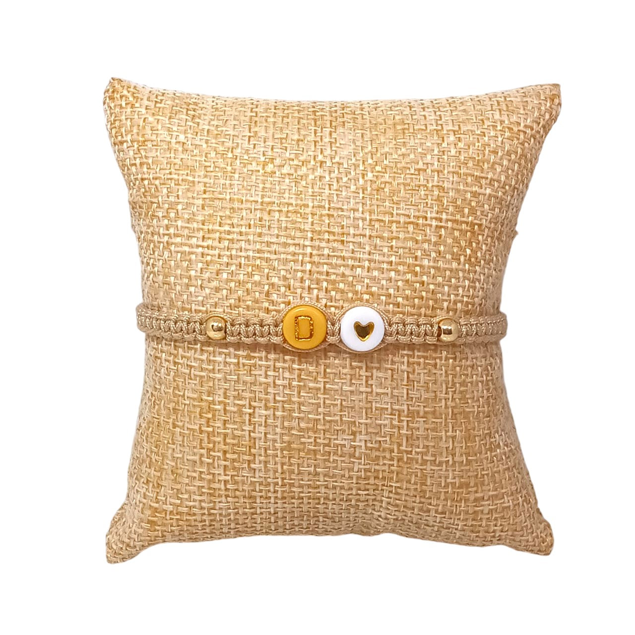 Pulsera Mujer Hilo con Letra Inicial S y Corazón de Joyas Lucyana