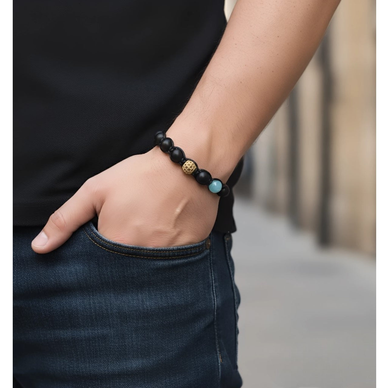 Pulseras para Hombre con Cristal y Piedras Naturales