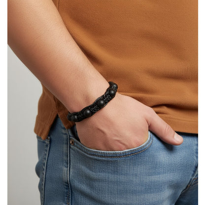 Pulsera Hombre Mujer Cuarzo Ónix Negro