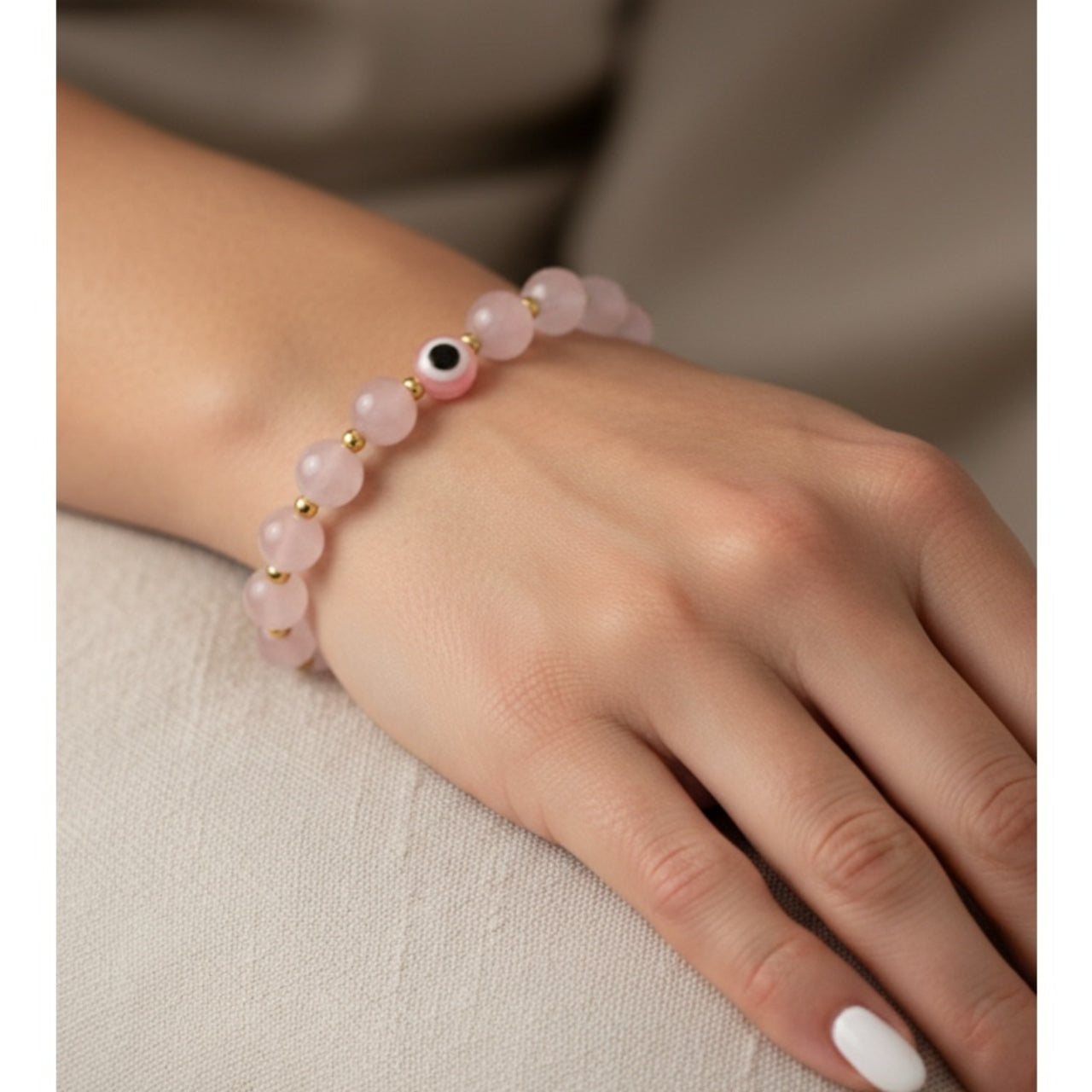 Pulsera Cuarzo Rosa de Joyas Lucyana